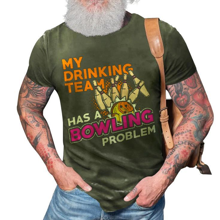 Alcohol 611 Bowler Bowling Bowler 3D Print Casual Tshirt