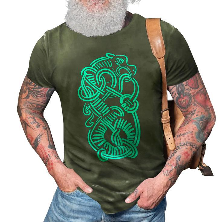 Ancient Viking Dragon Amulet  For Nordic Lore Lovers V3 3D Print Casual Tshirt