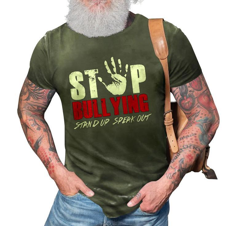 Anti Bully Movement Stop Bullying Supporter Stand Up Speak 3D Print Casual Tshirt