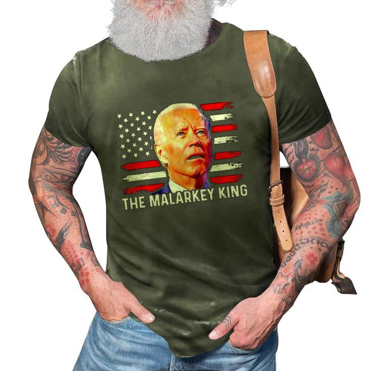 Anti Joe Biden The Malarkey King Pro Trump Ultra Maga King 3D Print Casual Tshirt