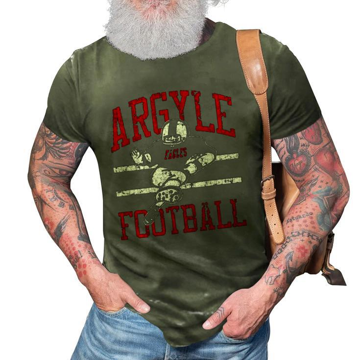 Argyle Eagles Fb Player Vintage Football 3D Print Casual Tshirt