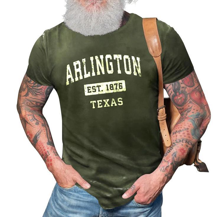Arlington Texas Tx Vintage Established Sports Design 3D Print Casual Tshirt