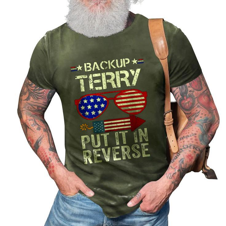 Back It Up Terry American Flag Usa 4Th Of July Sunglasses  3D Print Casual Tshirt