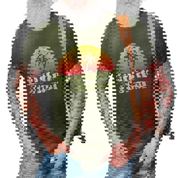 Bacon Gift - Sunshine And Bacon 3D Print Casual Tshirt