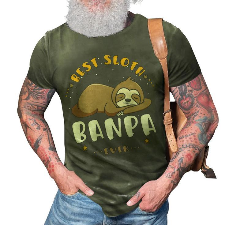 Banpa Grandpa Gift   Best Sloth Banpa Ever 3D Print Casual Tshirt