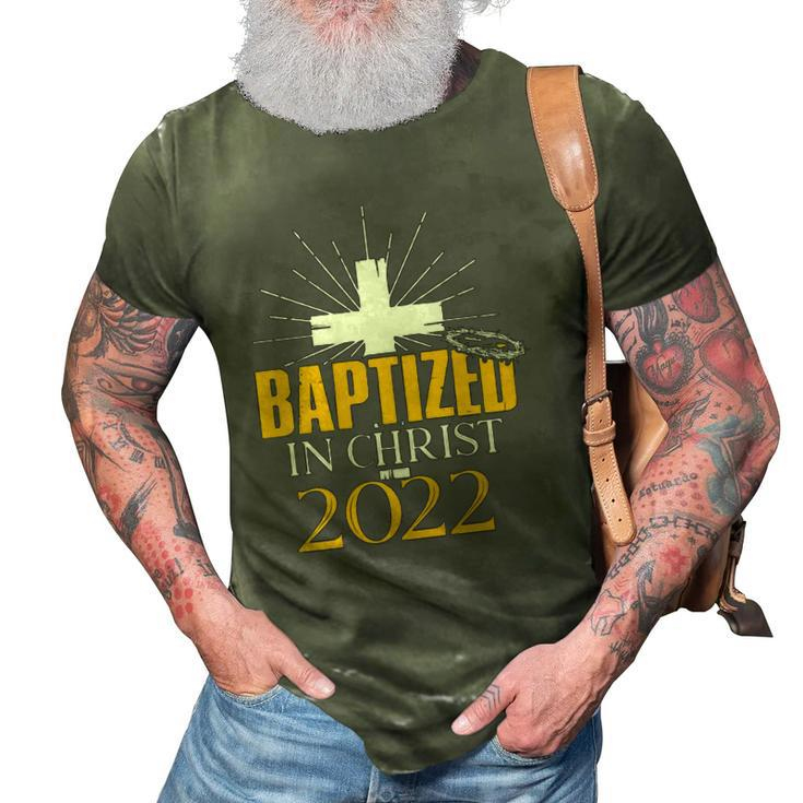Baptized In Christ 2022  Christian Tee Baptism Faith  3D Print Casual Tshirt