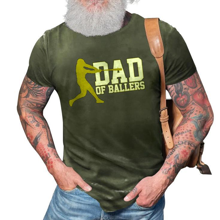 Baseball Dad Of Ballers  3D Print Casual Tshirt