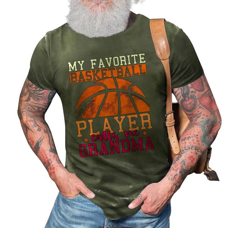 Basketball Player Grandma Mothers Day Sports Basketball 3D Print Casual Tshirt