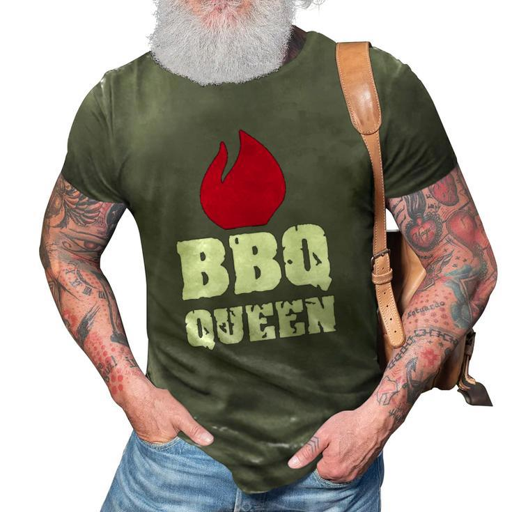 Bbq Queen Vintage Bbq Lover 3D Print Casual Tshirt