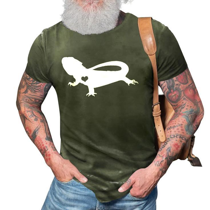 Beardie Lovers Gift- I Love My Bearded Dragon 3D Print Casual Tshirt
