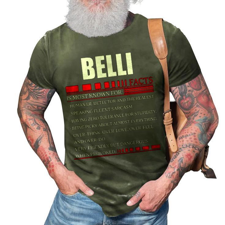 Belli Fact Fact T Shirt Belli Shirt  For Belli Fact 3D Print Casual Tshirt