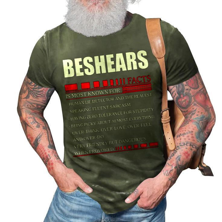 Beshears Fact Fact T Shirt Beshears Shirt  For Beshears Fact 3D Print Casual Tshirt