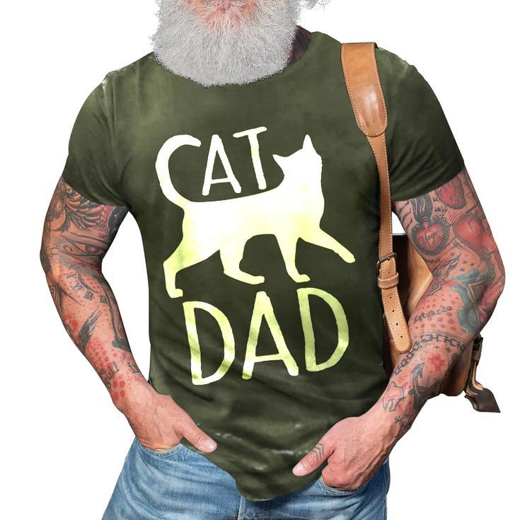 Best Cat Dad  Fathers Day Kitty Daddy Papa Christmas  V3 3D Print Casual Tshirt