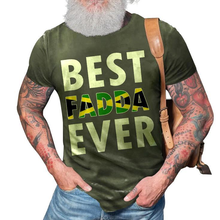 Best Fadda Ever Funny Jamaican Dad Fathers Day Souvenir 3D Print Casual Tshirt