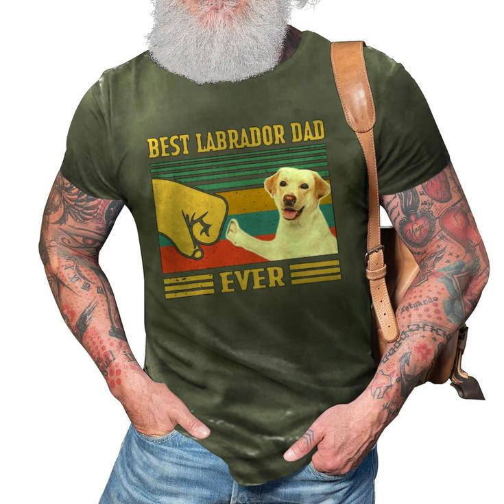 Best Labrador Dad Ever Vintage Fathers Day Christmas 3D Print Casual Tshirt