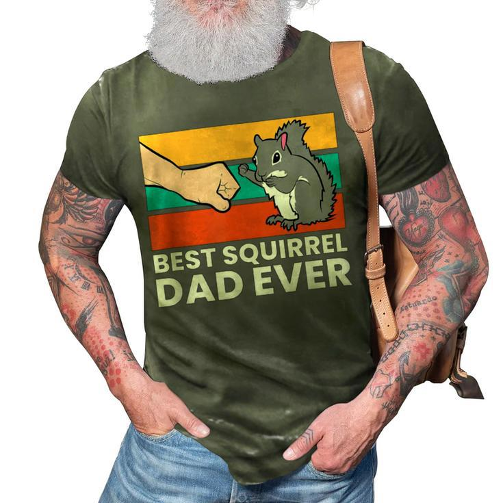 Best Squirrel Dad Ever Vintage Squirrel 3D Print Casual Tshirt