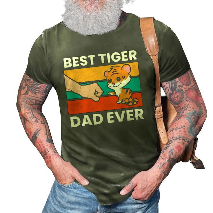 Best Tiger Dad Ever Happy Fathers Day 3D Print Casual Tshirt
