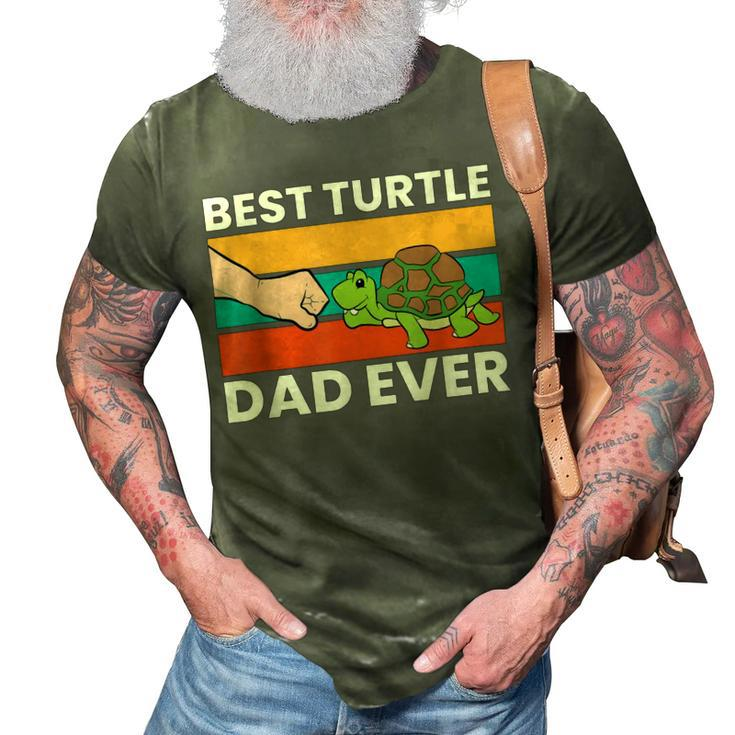 Best Turtle Dad Ever Love Sea Turtles 3D Print Casual Tshirt