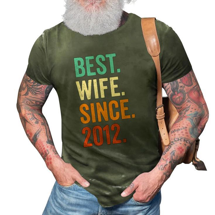 Best Wife Since 2012 10Th Wedding Anniversary 10 Years 3D Print Casual Tshirt