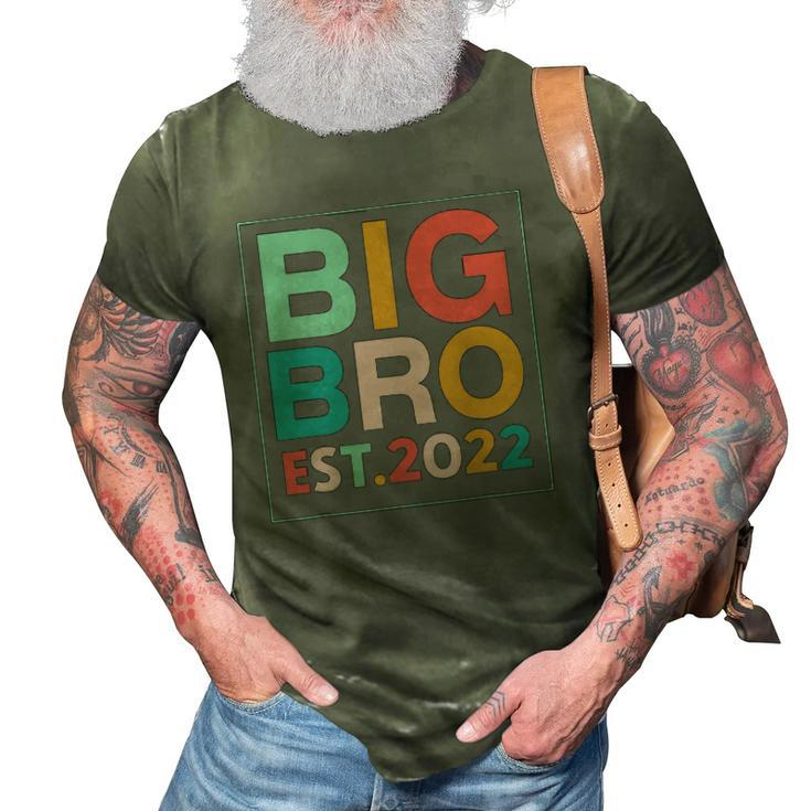 Big Bro Est 2022 Promoted To Brother 2022 Fathers Day 3D Print Casual Tshirt