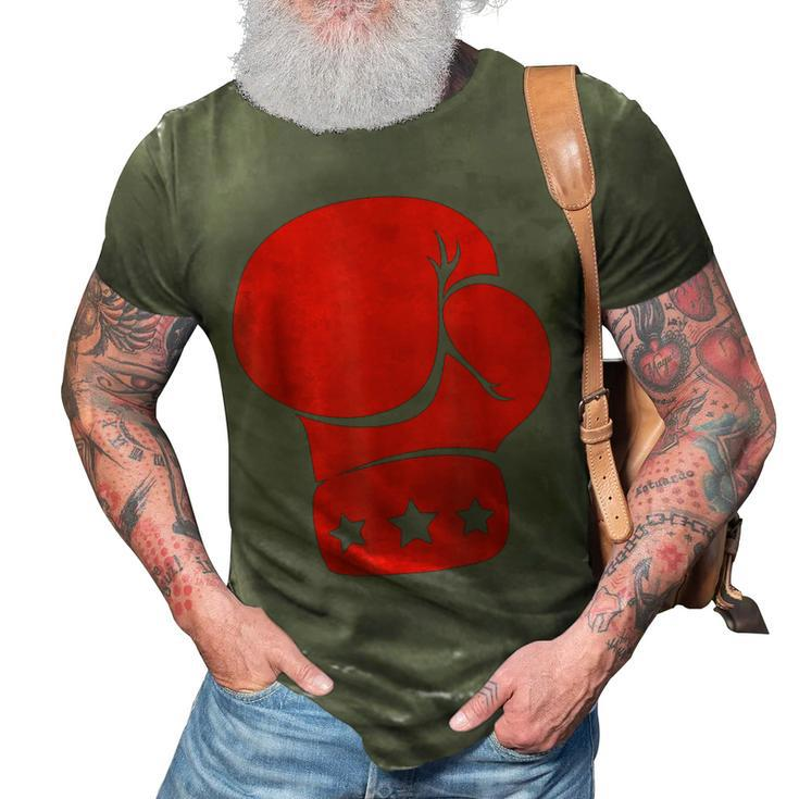Big Red Boxing Glove Boxing  3D Print Casual Tshirt