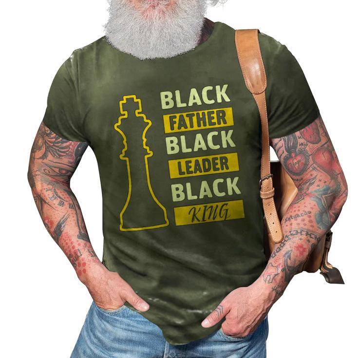 Black Father Black King Fathers Day 3D Print Casual Tshirt