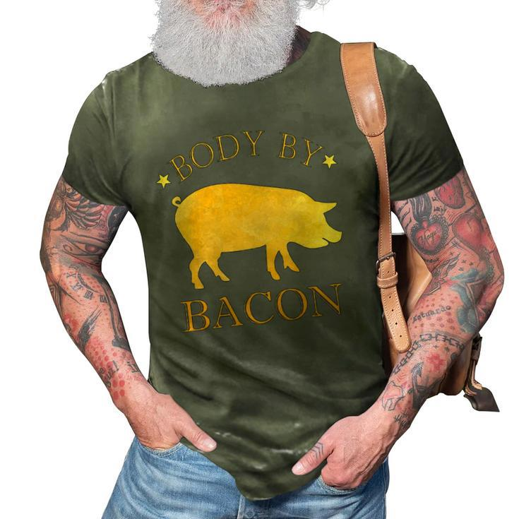Body By Bacon Bbq Grilling Ham Loving Mens Funny 3D Print Casual Tshirt