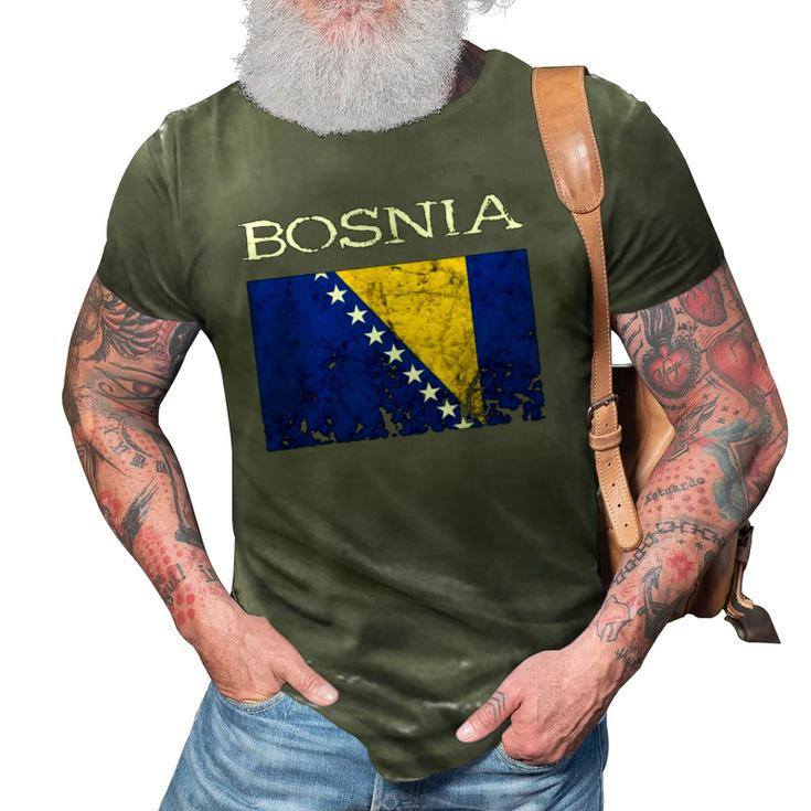 Bosnia-Herzegovina Bosnian Flag Bosnian Pride Bosnian Roots 3D Print Casual Tshirt