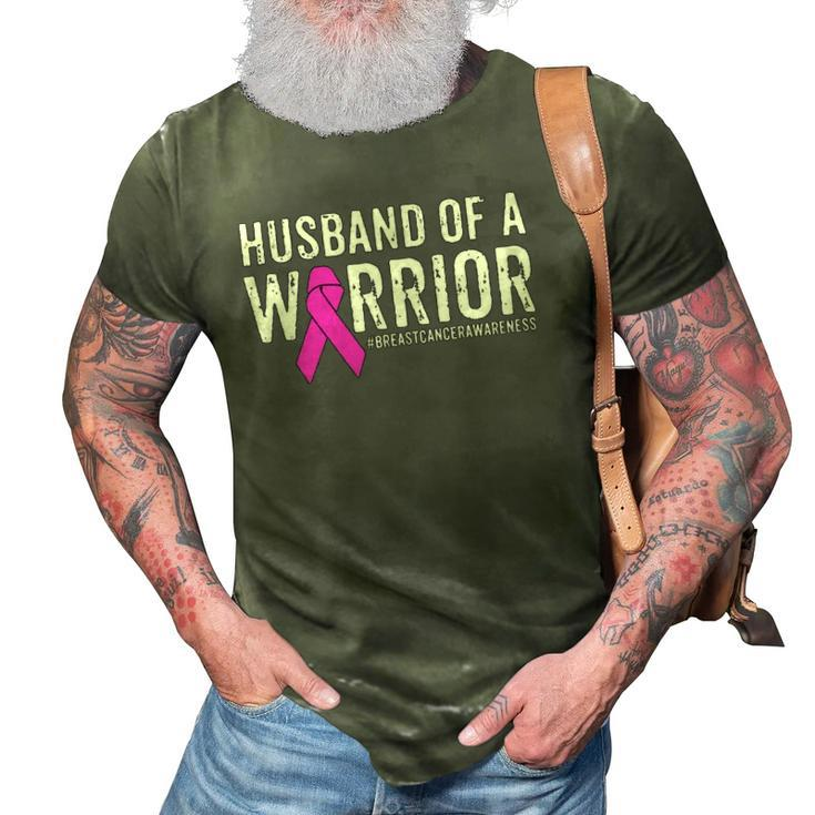 Breast Cancer Husband  Awareness Husband Of A Warrior 3D Print Casual Tshirt