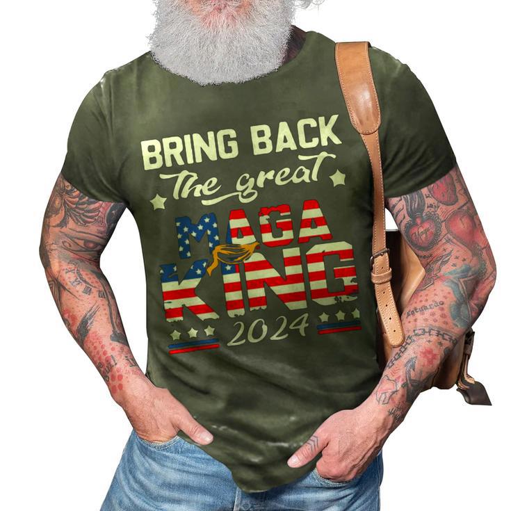 Bring Back The Great Maga King 2024 4Th Of July  Trump 2024T President Trump Tee Republican  Anti Biden 3D Print Casual Tshirt