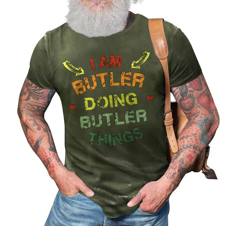 Butler Shirt Family Crest Butler T Shirt Butler Clothing Butler Tshirt Butler Tshirt Gifts For The Butler Png 3D Print Casual Tshirt