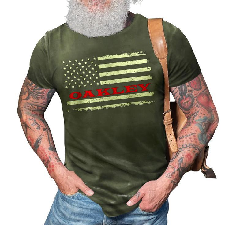 California American Flag Oakley Usa Patriotic Souvenir  3D Print Casual Tshirt