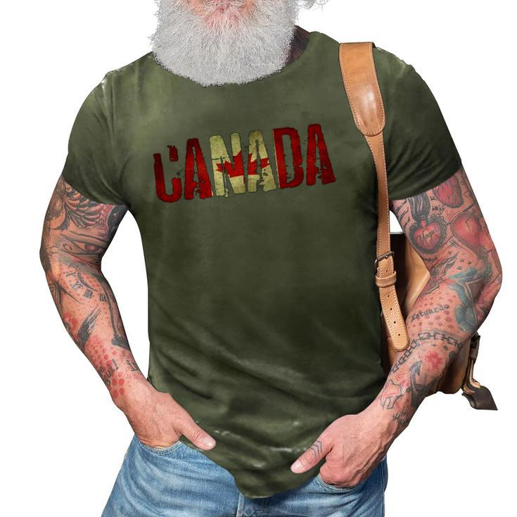 Canadavintage Canadian Flag 3D Print Casual Tshirt