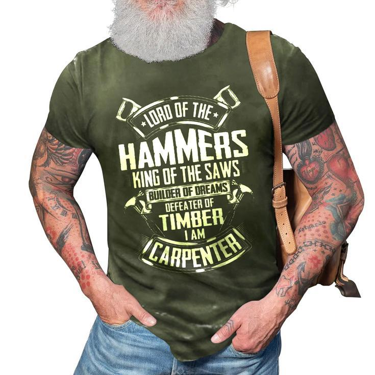 Carpentry Lord Of The Hammers Wright Carpenter  3D Print Casual Tshirt
