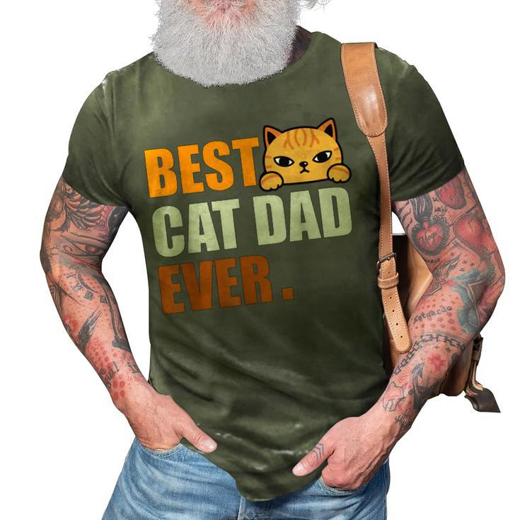 Cat Dad  Fathers Day Men Kitty Daddy Papa Christmas  V3 3D Print Casual Tshirt