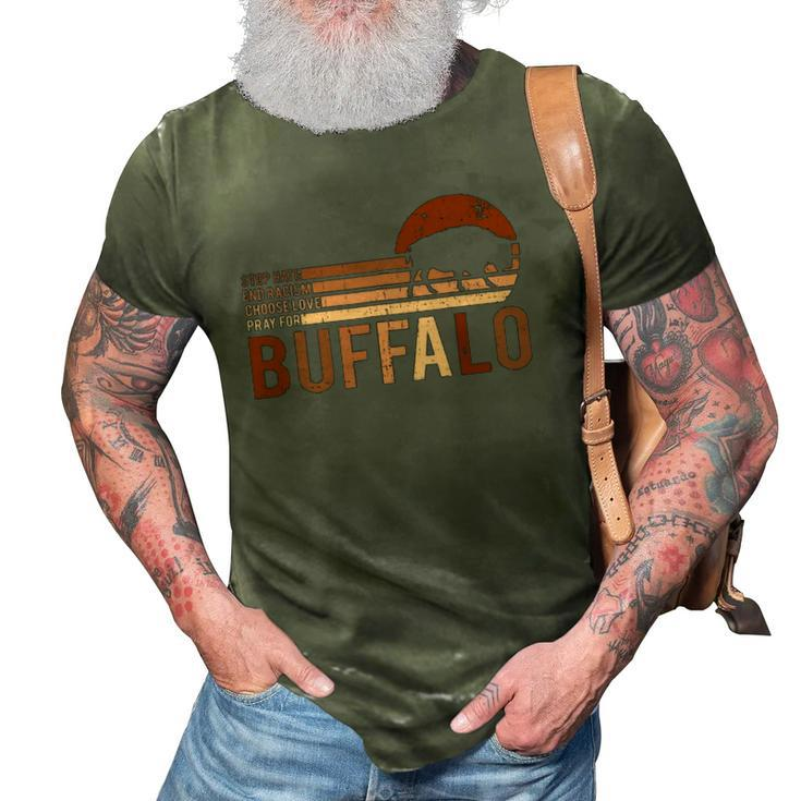 Choose Love Buffalo Stop Hate End Racism Choose Love Buffalo V2 3D Print Casual Tshirt