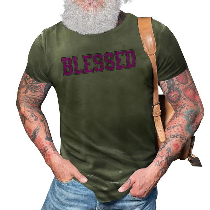 Christian S Blessed Purple Prayer 3D Print Casual Tshirt