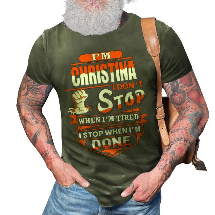 Christina Name Gift   Im Christina 3D Print Casual Tshirt