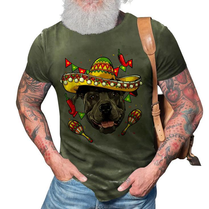 Cinco De Mayo Pit Bull Men Women Kids Sombrero T-Shirt 3D Print Casual Tshirt