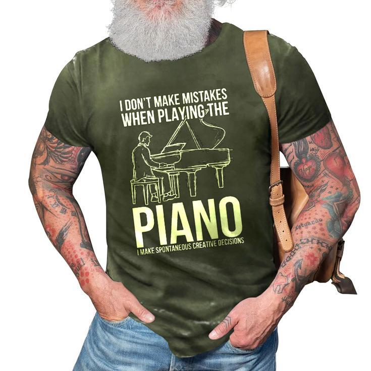 Classical Music Pianist Piano Musician Gift Piano 3D Print Casual Tshirt