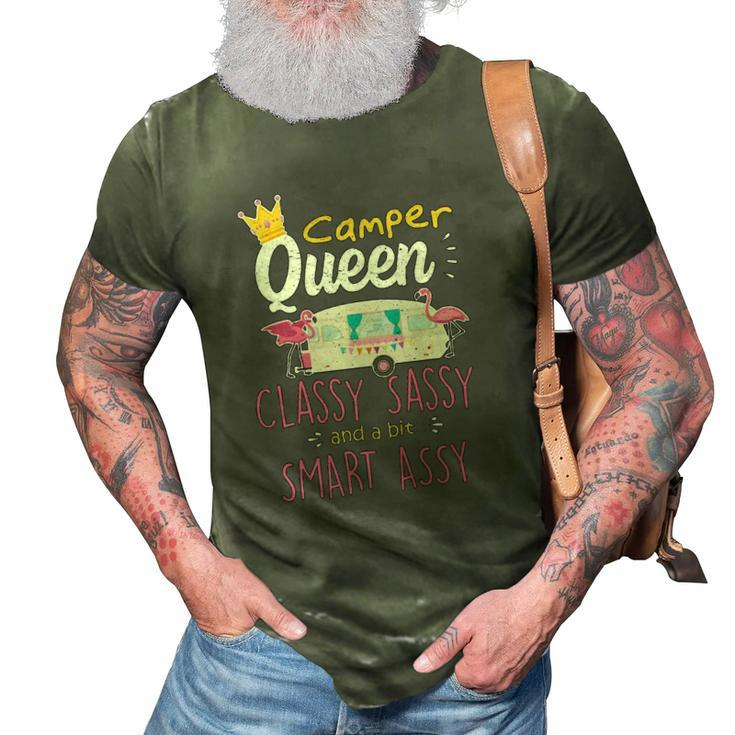 Classy Sassy Camper Queen - Travel Trailer Rv Gift - Camping  3D Print Casual Tshirt