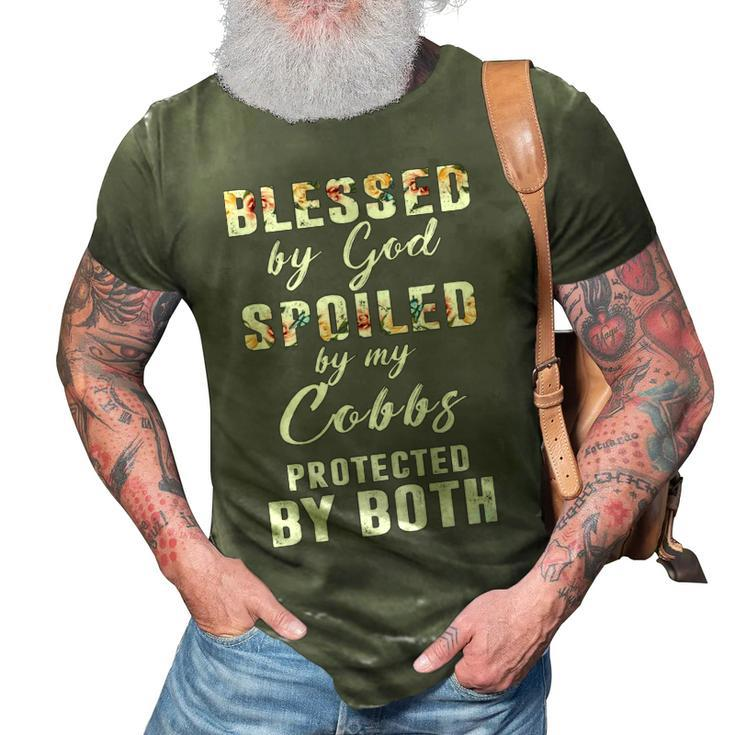 Cobbs Name Gift   Blessed By God Spoiled By My Cobbs 3D Print Casual Tshirt