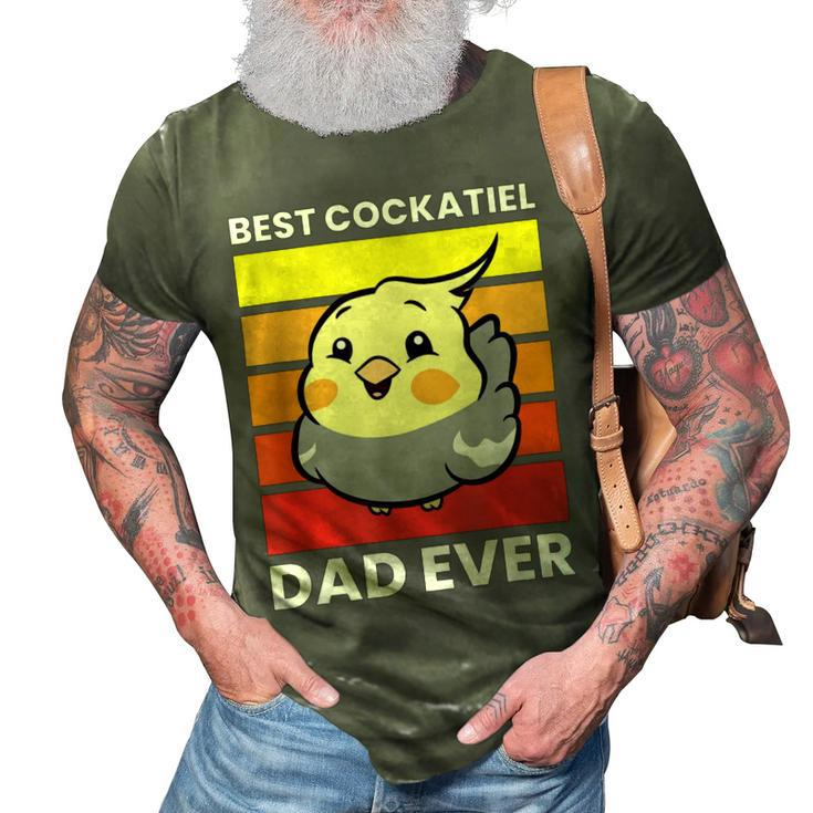 Cockatiel Papa Best Cockatiel Dad Ever Love Cockatiels 3D Print Casual Tshirt