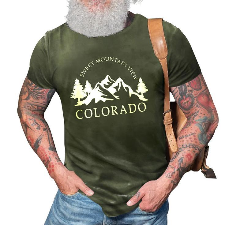 Colorado Mountains Sweet Mountain View 3D Print Casual Tshirt