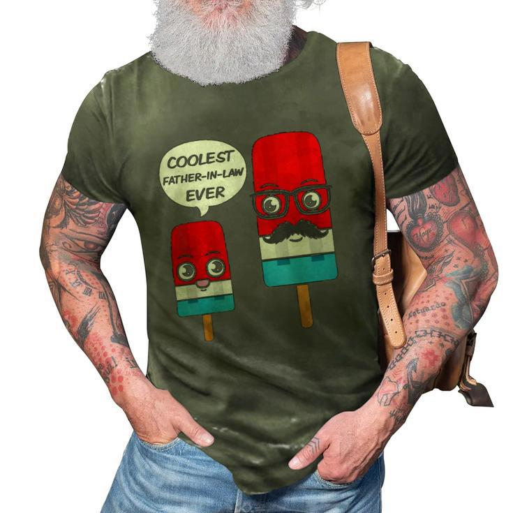 Coolest Father-In-Law Ever Fathers Day Popsicle Ice Cream 3D Print Casual Tshirt