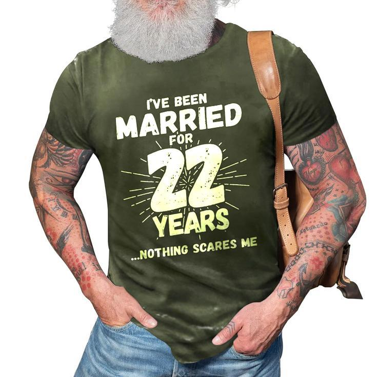 Couples Married 22 Years - Funny 22Nd Wedding Anniversary 3D Print Casual Tshirt