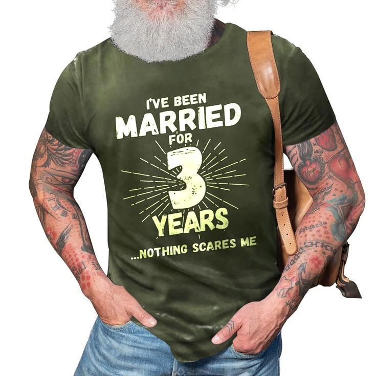 Couples Married 3 Years - Funny 3Rd Wedding Anniversary 3D Print Casual Tshirt
