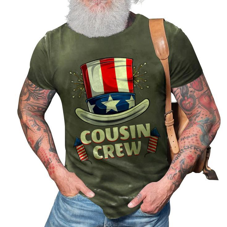 Cousin Crew 4Th Of July Family Matching Boys Girls Kids  3D Print Casual Tshirt