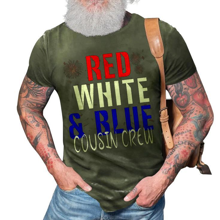 Cousin Crew 4Th Of July Funny Family Vacation Group   3D Print Casual Tshirt