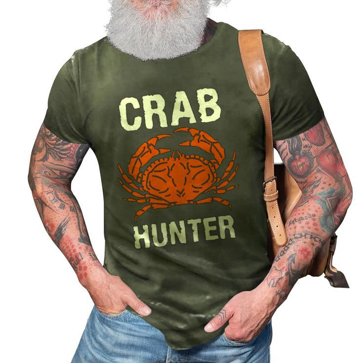 Crab Hunter Crab Lover Vintage Crab 3D Print Casual Tshirt